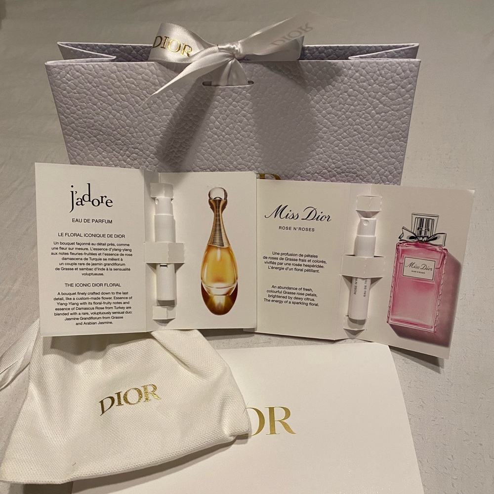 Authentic Dior J'ADORE EAU DE PARFUM and MISS DIOR ROSE N'ROSES Eau de toilette